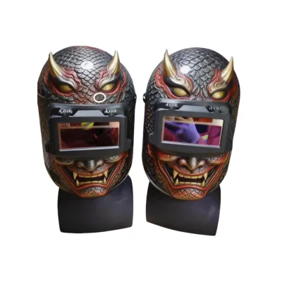 Customizable Patterns Personalized Fiberglass Welding Helmet ATPV 20.0cal/sqcm Dielectric Protection Black Visor Coated