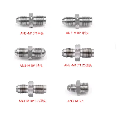 Stainless Steel Banjo Bolts AN3 AN4 M10x1.0 M10*1.25 M12X1.0 M12X1.25 M Brake Caliper Single Banjo Bolt Fitting