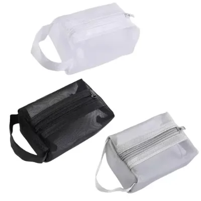 Mesh Storage Bag Small Makeup Bag Zipper Portable Lipstick Key Coin Mini Bag