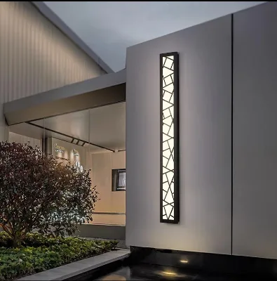 IP65 Waterproof Black Garden Light Outdoor Wall Lamp Faroles Corridor Light Thin and Light for Exterior and Interior Wall