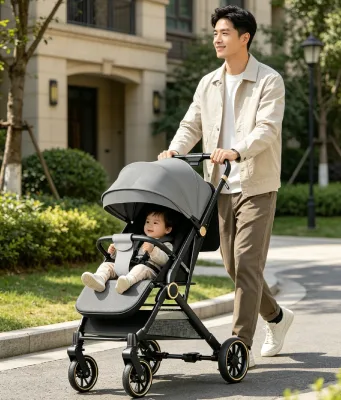 JXB China Factory Adjustable Trolley Grip Length Compact Sports Baby Cart with Shock Absorption