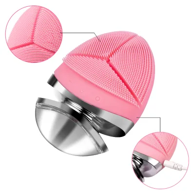 Hot Shein Tiktok 4 in 1 Deep Cleansing Face Cleansing Brush Silicone New USB Cable Charging Travel Arrival Electric Face Brush