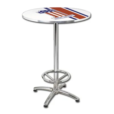 Night Club Pub Bar Top Table Custom Round Metal High Bar Table With Base