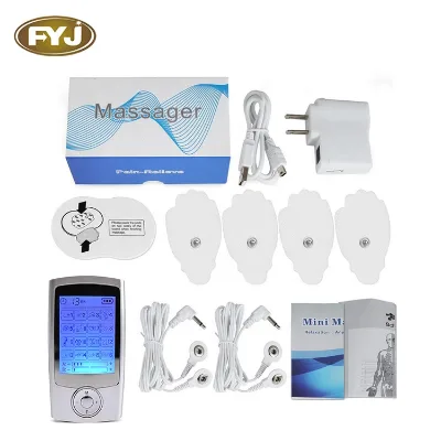 Rechargeable Wireless Electrical TENS Electrode Machine, Handheld Portable TENS Unit Therapy and Pain Rehabilitation