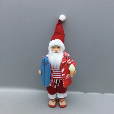 2025 Plastic Standing Santa Claus Christmas Ornaments 28CM Eco-Friendly Animated Musical Indoor Use Figurine & Toys