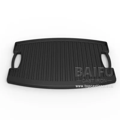 New Design Cast Iron BBQ Griddle Plate Reversible Single Griddle Pan Flat Grill Pans