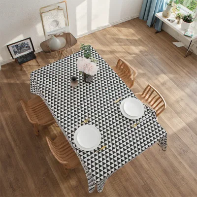 Modern Simple Disposable Rectangular Tablecloths Customizable Fabric Lace Covers Nonwoven for Home Party Wedding Outdoor Banquet