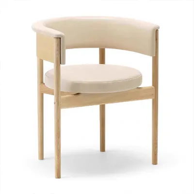 Manicure Chair Dining Chair With Light Wood Legs