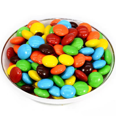 Crispy Multicolor Sugar Coated Chocolate Beans and Sweet Chocolate