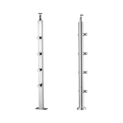 Factory Direct Sale Stainless Steel Elevation Railing Mall Stainless Steel Wooden Stair Railing
