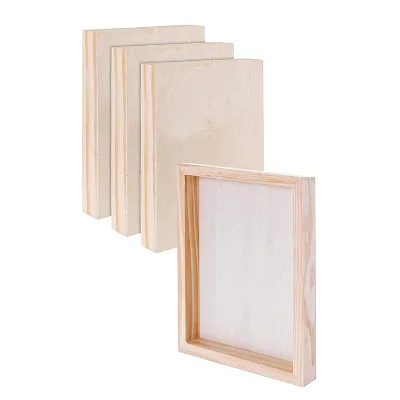 2024 Hot Sell 4 Pack 8x10 Inch Pinewood Unfinished Wooden Canvas Board for Oil Acrylic Painting