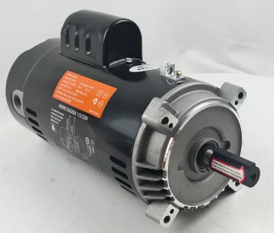 NEMA 56C 4 Pole Single Phase AC 1/2 HP 115/230V Footless IP23 Flange Mount Start Run Capacitor Rolled Steel 1800RPM Motor