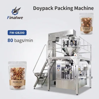 Finalwe Hot Sale PLC Control Raisins Cookie Chocolate Doypack Packing Machine