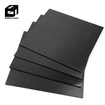Pure Carbon Sheets Custom Size 2mm 4mm 5mm 6mm 8mm Thick Hard Carbon Fiber Sheets OEM 3K Carbon Fiber Plate for Drone UAV RPA