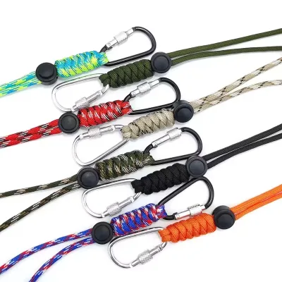 Customized 30cm Adjustable Handmade Camping Lanyard Keychain Multi-function for Durable Anti-lost for Climbing Outdoor