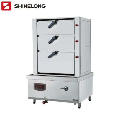 Commercial Food Steamer Seafood Three Tier Electric Steaming Equipment for Hotel Restaurant Resort Canteen