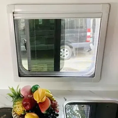 RV Sliding Window, RV Special Sliding Window with Sunshade, Inner Window with Mesh, Mosquito Proof, Factory Direct Sales