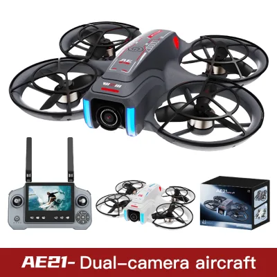 2026 New AE21 4.3 Inch Brushless Drone With Screen 90 Degree Adjustable Camera 4 Side Obstacle Avoidance
