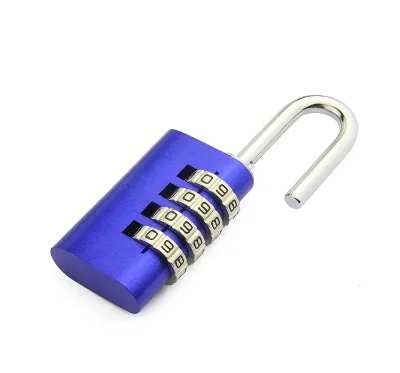 AJF Top Security Gym Locker Fitness Club Password Lock Aluminium-Color 4 Dials Hot Selling Travel Locks