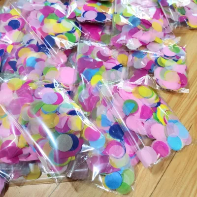Colorful Round Confetti Paper Pieces Edible for Scattering to Create an Atmosphere Suitable for Decorating Cakes Baking Tools