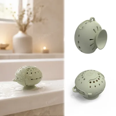 Non Toxic Silicone Storage Box for Shower Steamers Aromatherapy Shower Tablet Holder with Adjustable Water Flow