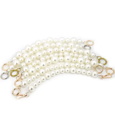 Pearl Beaded Purse Chain Jewelry Cell Phone Handle Chain Women Bag Accessories Detachable Strap for Side Bag Chain Pearl