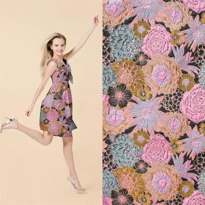 Lower MOQ Beautifical Cotton Aftican Fabric Small MOQ Brocade Fabric