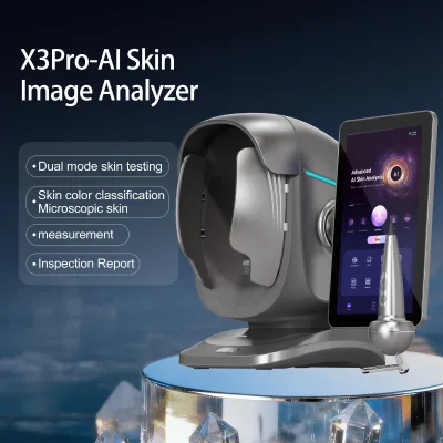 New X3 Pro Skin Analyzer Machine HD Camera AI Intelligent Facial Skin Diagnostic Device With Handheld Probe for Skin Clinic Spa