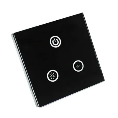Good Quality 1 2 3 4 Push Button Smart Switch Tempered Glass Plates with Frame and Plastic case