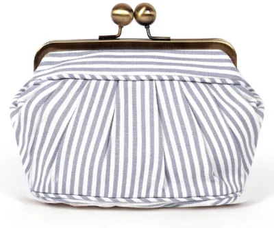 Fashion Cute Women Classic Vintage Canvas Coin Purse with Clasp