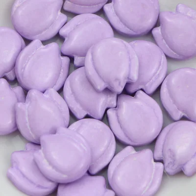 Edible Tulip Shaped Pressed Candy Sprinkles Sugar Easter Flowers for Baking