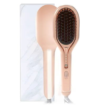 Planchas De Cabello Profesional Hair Straightener Comb with Clip Electric Hair Brush Fast Straight Ion Brush Brush Factory