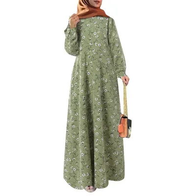 Traditional Clothing Accessories Nigeria Abaya Women Muslim Dress Floral