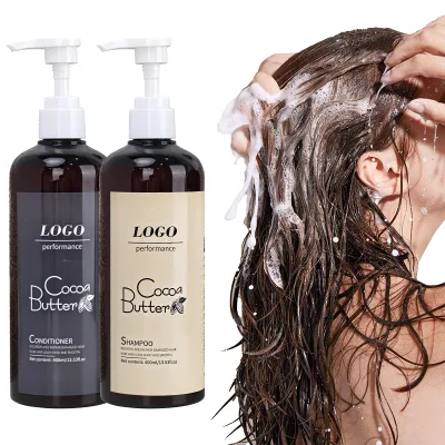 Fragrant Coffee Shampoo & Conditioner Set Anti-Dandruff Cocoa Butter Moisturizing 2-in-1 Liquid Scalp Nourishing
