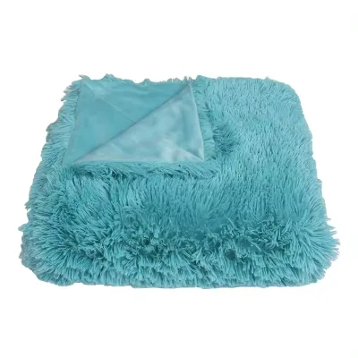 Fuzzy Throw Blanket for Couch Sofa Reversible Ultra Soft Faux Fur Throws Plush Fluffy Blankets