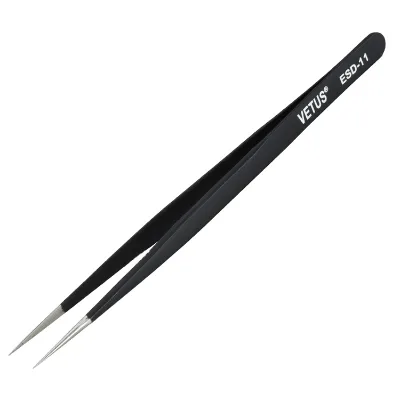 New Dental Extension Nail Art Eye Brow Good Quality Pointed Metal Tweezers