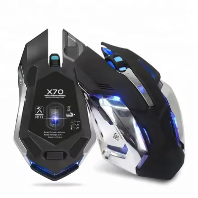 2.4G Wireless Charging Gaming 6D Mouse 2000DPI Optical Mouse With Led Backlight Mouse Inalambrico Logitech