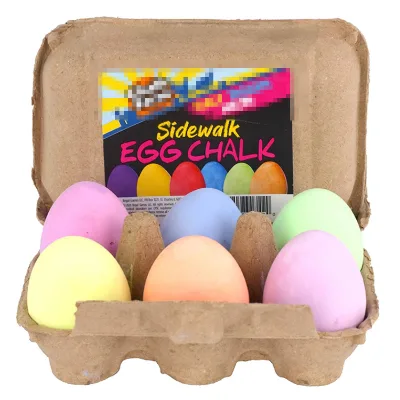 Non-Toxic Washable Art Set Kit Games Sidewalk Neon Egg Chalk