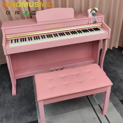 Girls Musical Keyboard Pink Color Digital Piano 88Keys Electronic Keyboard Musical Instruments for Girl
