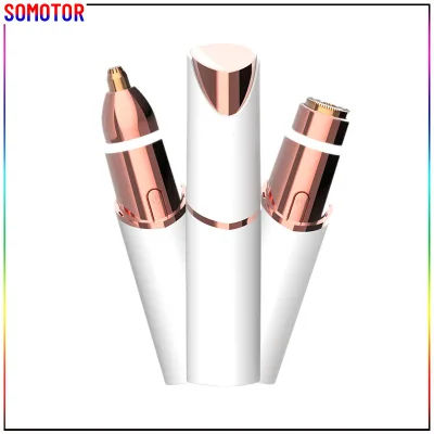 Eyebrow Trimmer & Facial Trimmer 2 in 1 Rechargeable Facial Hair Removal & Eyebrow Shaver - Body Razor with Built-in LED Light