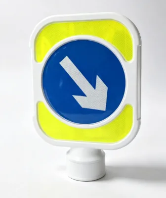 Modular Replaceable Traffic Guide Sign High Visibility Reflective Plastic Road Divider Sign for Delineator Post