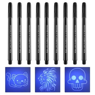 Invisible Ink Pen Spy Pen with UV Light Magic Marker Message Writer with UV Light Currency Checking