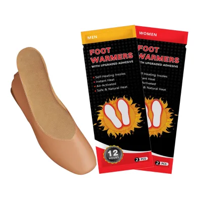 Self Heating Air Activated Adhesive Disposable Ultra Thin Insole Manufacturer Custom OEM Private Label Foot Warmer