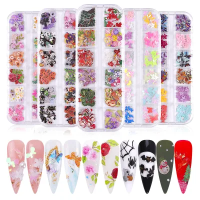 Top Quality Nail Sequins Flower Star Sequins Nail Decoration Art Sticker DIY Nail Charms