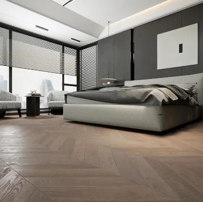 Modern Design PVC Plank LVT Vinyl Floor with Click System Multi-Layer Engineered Oak Wood Parquet White Oak Brushed Technics