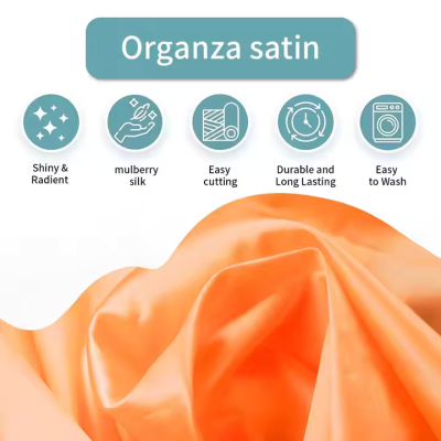 Satin Fabric Natural Fabrics 100% Pure Silk Fabric 5mm 6mm 10mommy 12mommy Soft Organic Silk