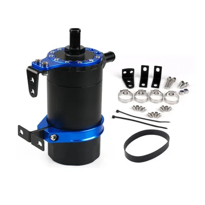 Aluminum Baffled Billet Oil Catch Tank Can Reservoir Turbo Kit Oil Catch Can