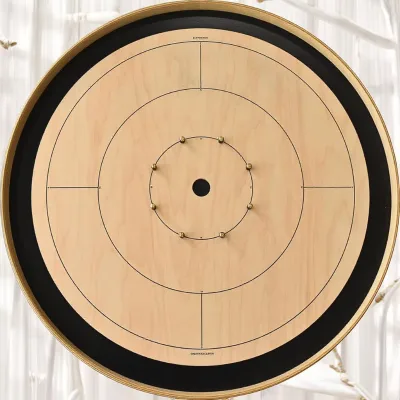 Wooden Crokinole Board Game Modern Crokinole Tournament Size With Carrying Bag