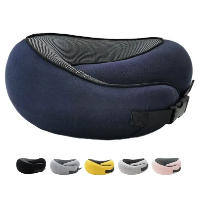 Custom Logo Package Memory Foam U-Shaped Camping Airplanes Travel Pillow Breathable Cervical Collar Neck Brace Support