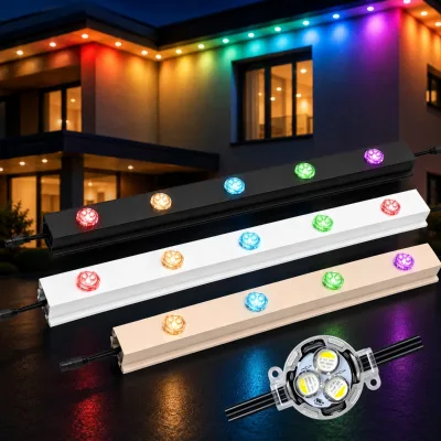 Permanent RGBW Outdoor Lights 50mm IP68 Waterproof Pixel Light For Resort Garden Landscape And Architectural Facade Decoration